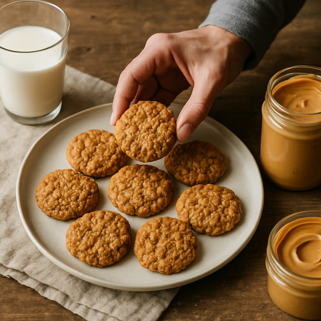 cookies flocons d avoine beurre de cacahuète 3 ingrédients
