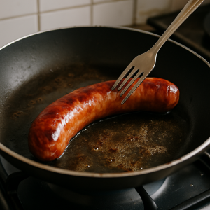 cuisson saucisse fumée