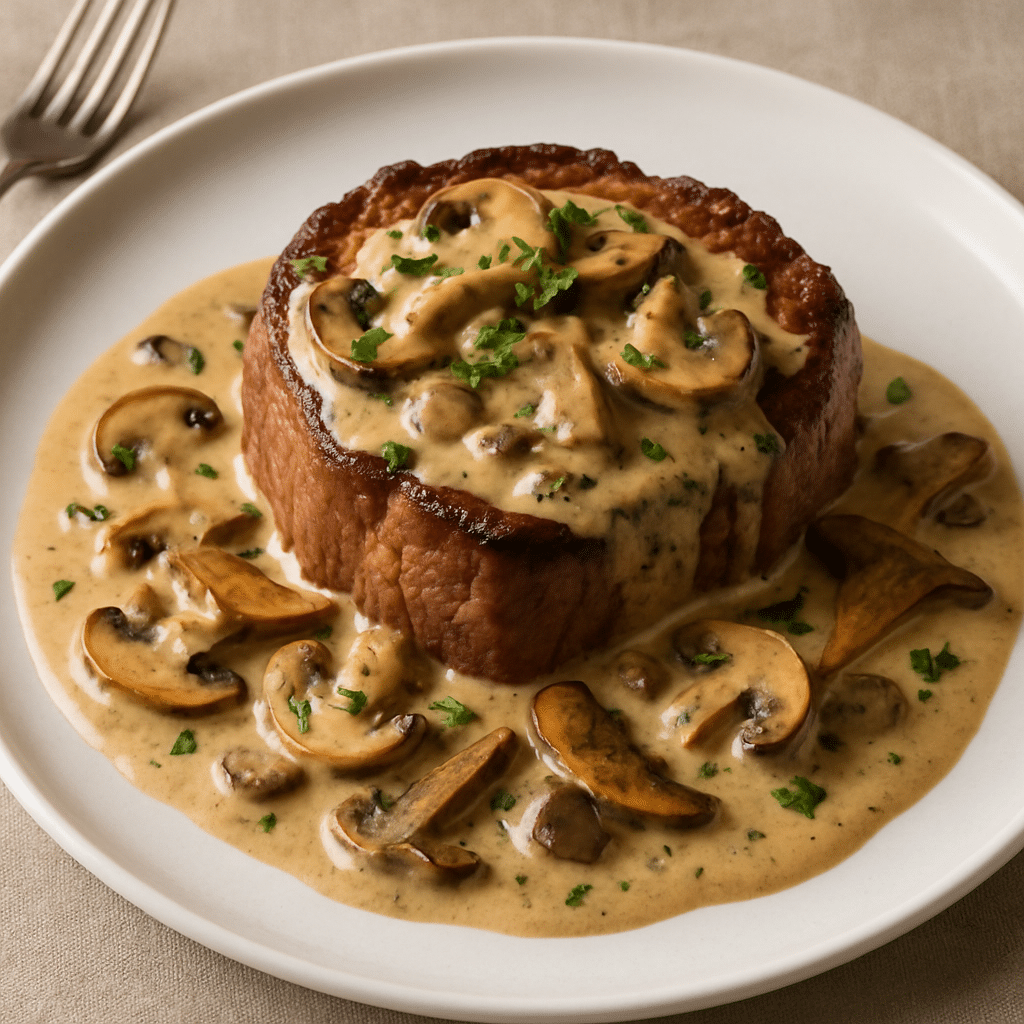 filet mignon sauce forestière