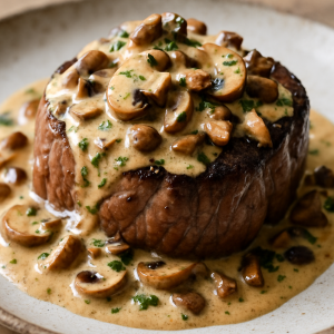 filet mignon sauce forestière