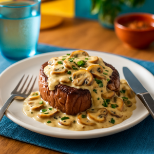 filet mignon sauce forestière