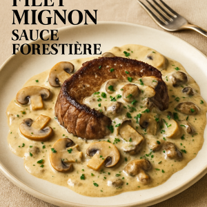 filet mignon sauce forestière
