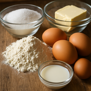 ingrédients pour la patisserie