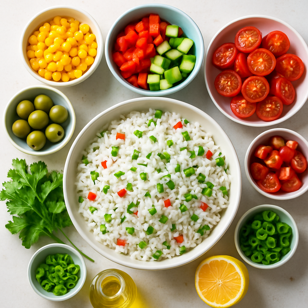ingrédients salade de riz​