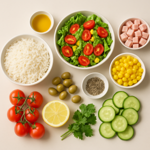 ingrédients salade de riz