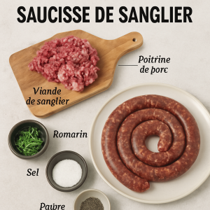 ingrédients saucisse de sanglier