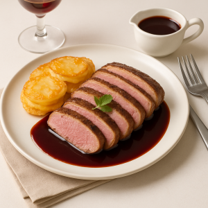 magret de canard sauce porto