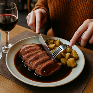 magret de canard sauce porto
