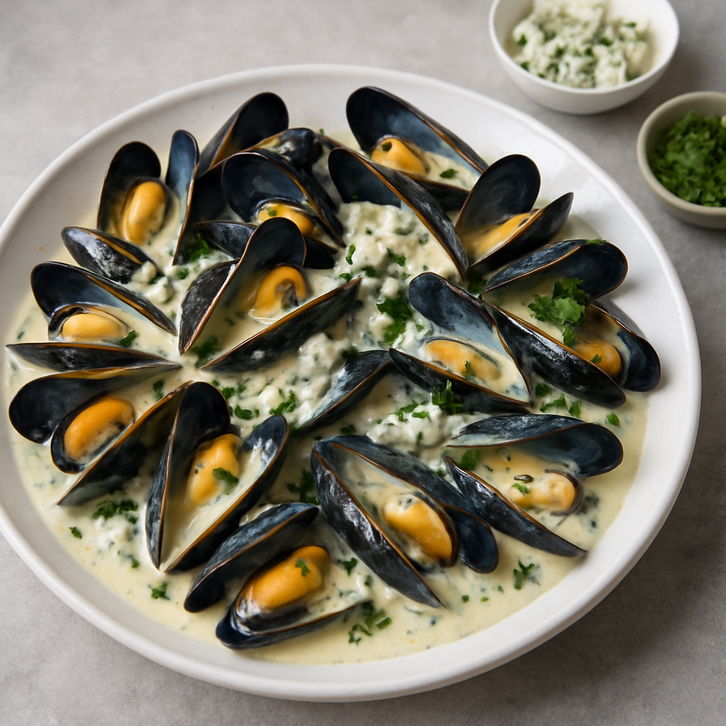 moule sauce roquefort
