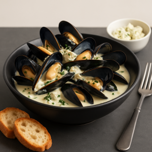 moule sauce roquefort