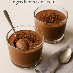 mousse au chocolat 2 ingrédients sans oeuf