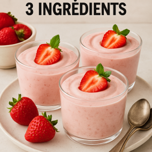 mousse aux fraises 3 ingrédients